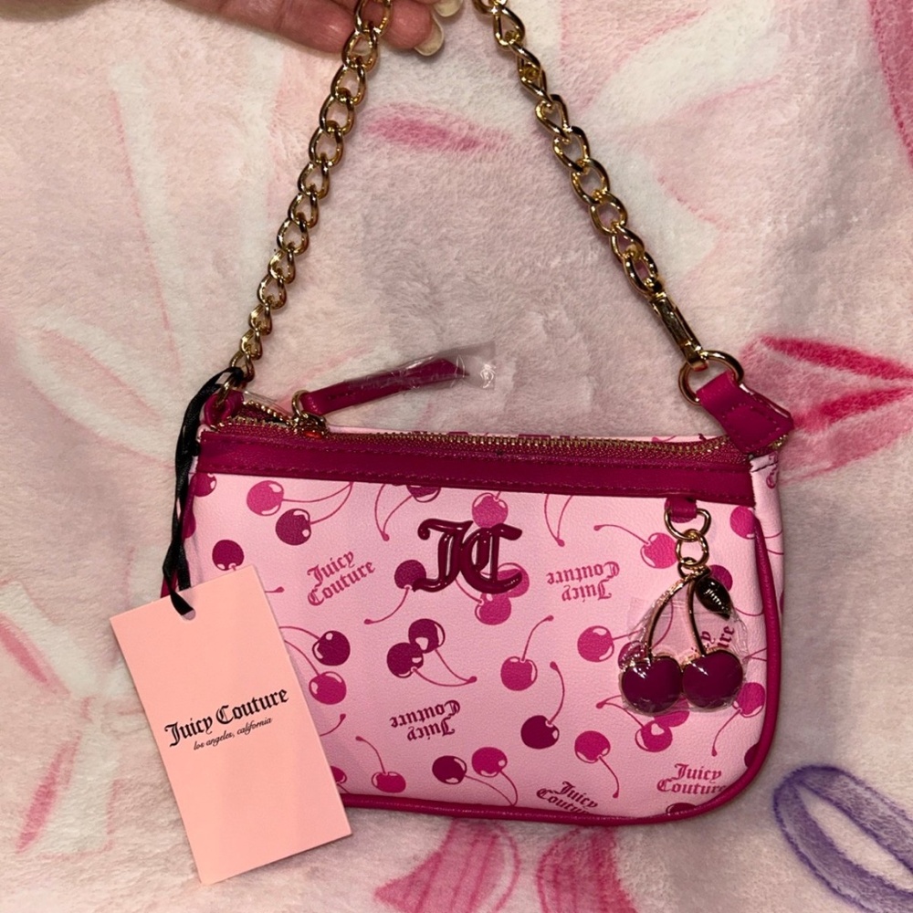 Juicy couture cherry on top mini wristlet purse